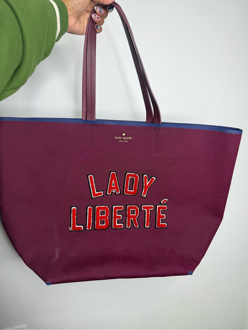 kate spade Lady Liberté Wine/Burgundy Tote